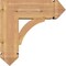 Ekena Millwork Thorton Arts and Crafts Smooth Bracket w/ Offset Brace, Western Red Cedar, 7 1/2"W x 20"D x 20"H BKT0806X20X20THR03SWR - alternate 4